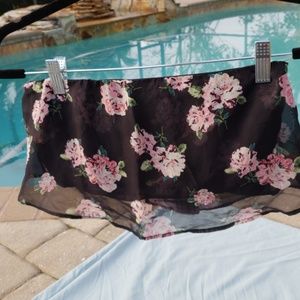 Strapless floral crop top forever 21